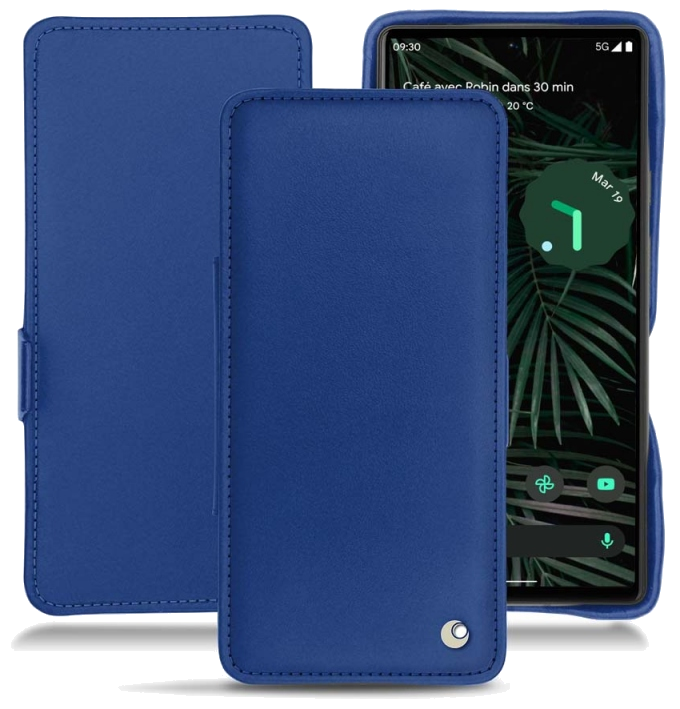 Housse cuir Google Pixel 6 Pro - Rabat horizontalBleu