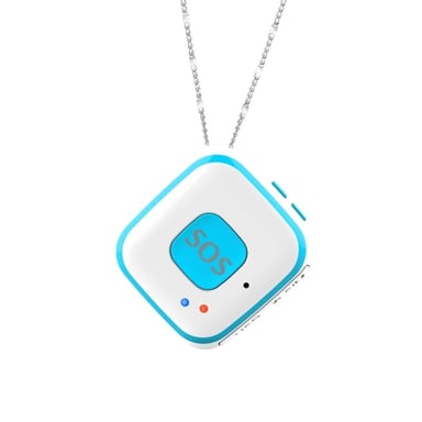 Super Mini Traceur Android iOs GPS Collier GSM Wifi AGPS Communication Sos Bleu YONIS
