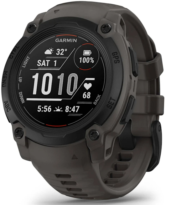 Montre connectée Garmin fenix E AMOLED 47mm Acier avec bracelet - vue 2