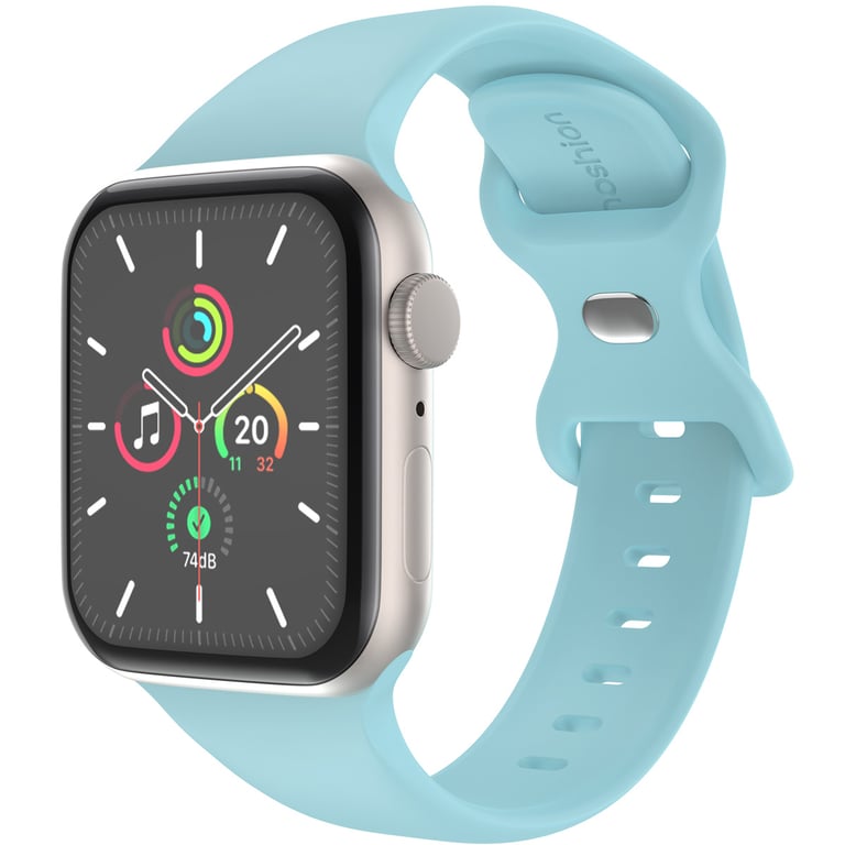 imoshion Bracelet en silicone? pour Apple Watch | 44/45/46/49 mm - Taille M/L - Sapphire Blue - Neuf