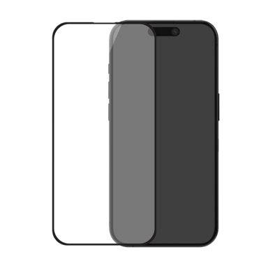 Protection d'écran antibactérienne en verre trempé ultra-résistant à bords incurvés (60% verre trempé recyclé) pour Apple iPhone 17 Pro, Noir