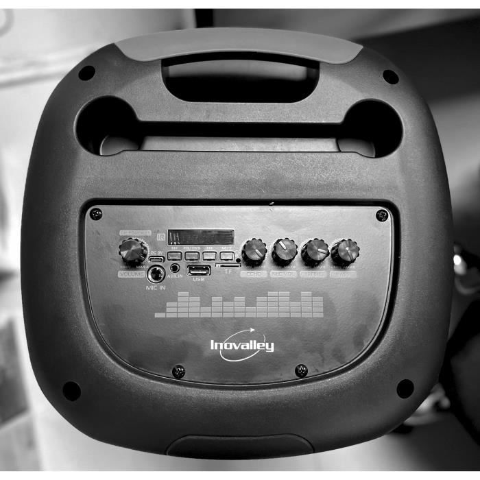 Enceinte Karaoké lumineuse INOVALLEY KA123 Bluetooth V5.0 75 cm - vue 4