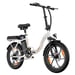 Vélo électrique pliant ZAZAWORK C16, batterie amovible 48 V 16 Ah, transmission Shimano 7 vitesses - Blanc
