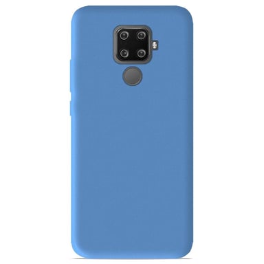 Coque silicone unie Mat Bleu compatible Huawei Mate 30 Lite
