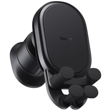 Baseus Stable Gravitational - Supporto per telefono da auto - Ricarica wireless da 15 W - Griglia di ventilazione - Nero