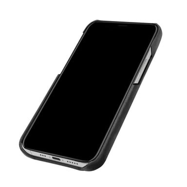 Apple iPhone 12 Pro Funda de piel - Tapa trasera - Negro - Piel lisa
