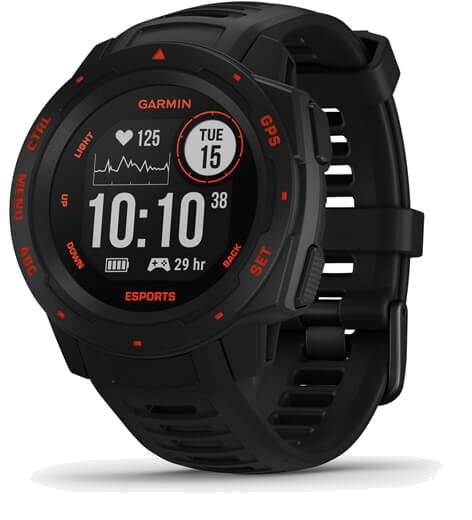 Garmin Instinct Esports Edition MIP Noir, Rouge GPS (satellite)