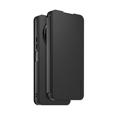 Xfm Funda con cierre para Xiaomi Redmi 14C Solapa con correa de mano Negro