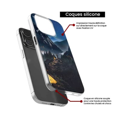 Coque en silicone - Compatible pour Apple iPhone 17 Pro Max - design seul en montagne