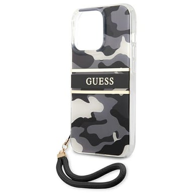 Étui Guess Camo Strap pour iPhone 13 Pro Max, noir