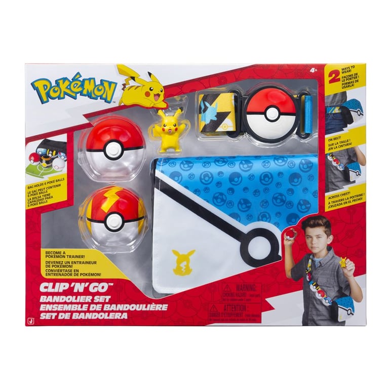 Figurine Pokémon Bandolier Set Pikachu with Poke Ball Fast Ball & Pikachu Themed Belt & Bandolier W6 - vue 2