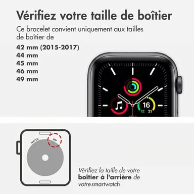 Bracelet Solo tressé pour Apple Watch | 44/45/46/49 mm - Taille 7 - Raspberry