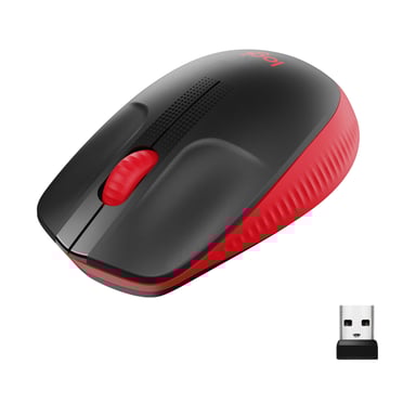 Ratón inalámbrico - Logitech - M190 - ergonómico - Rojo