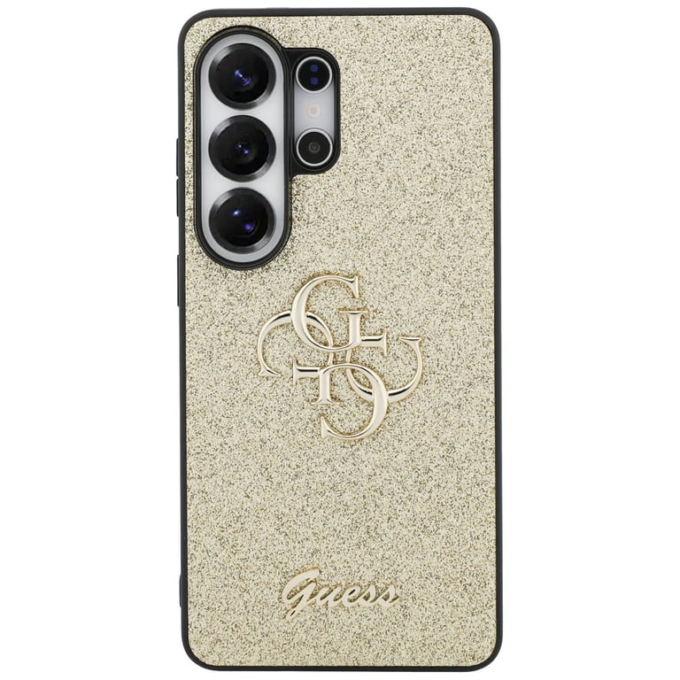 Guess Étui Fixed Glitter Big 4G Metal Logo pour Samsung Galaxy S26 Ultra Jaune - vue 3