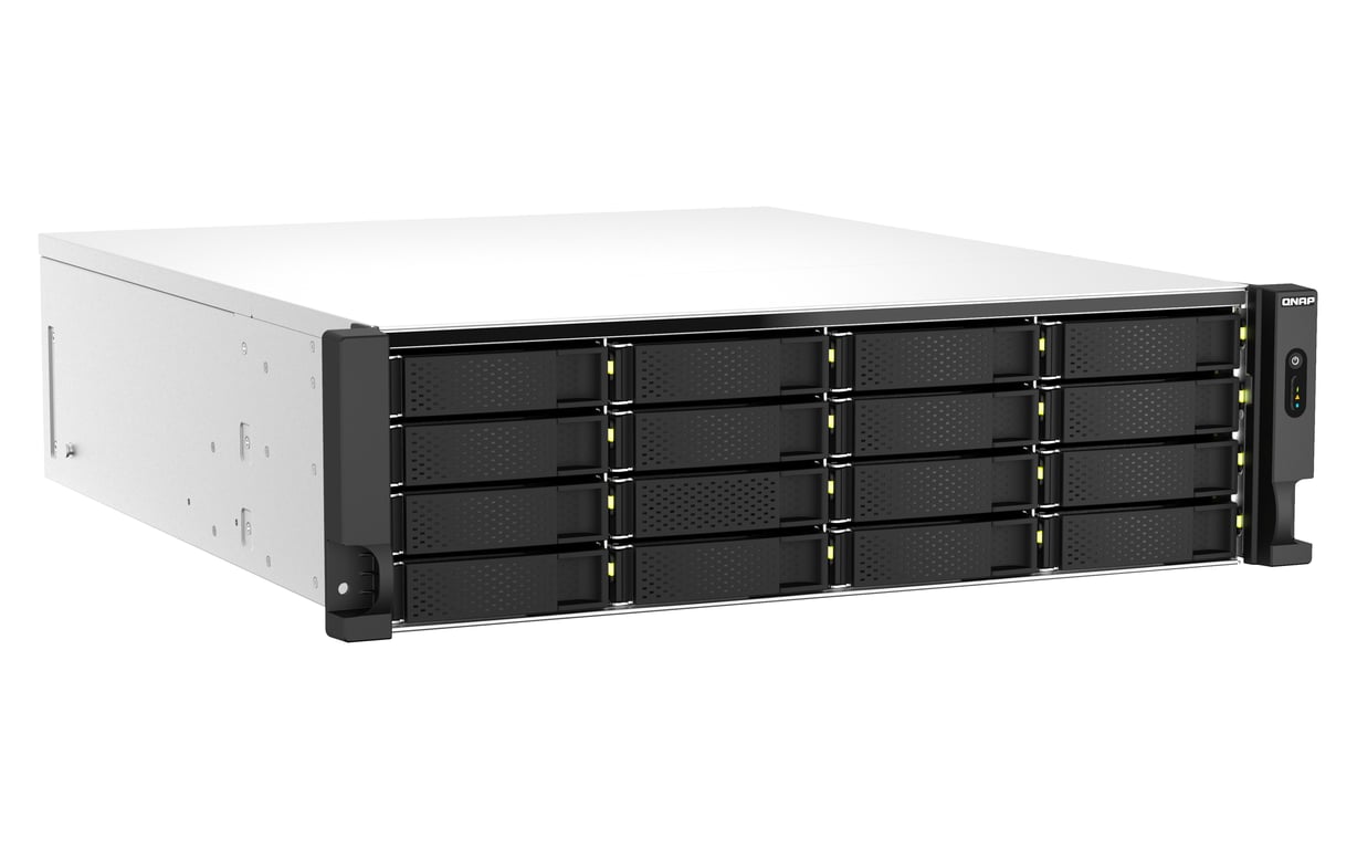 QNAP TS H2287XU RP Serveur NAS 22 Baies rack montable SATA 6Gb/ RAID 0 1 5 6 10 50 60 JBOD RAM 2.5 Gigabit Ethernet / 10 Gigabit Ethernet iSCSI support 3U - vue 4