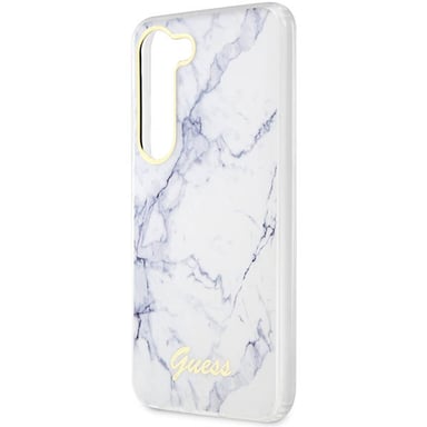 Funda Guess Marble para Samsung Galaxy S23+, blanca