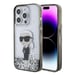 Karl Lagerfeld Funda para Apple iPhone 15 Pro Glitter Ikonik Floating Glitter Plateado