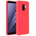 Coque Galaxy A8 Coque Soft Touch Silicone Gel Souple Forcell - Rouge Pastel