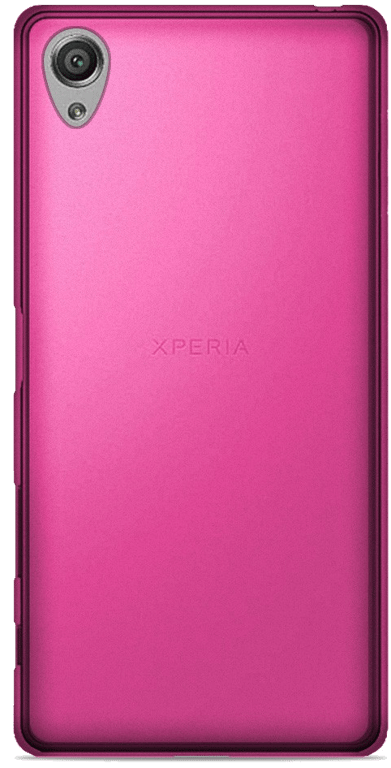 Coque silicone unie compatible Givré Rose Sony Xperia XA