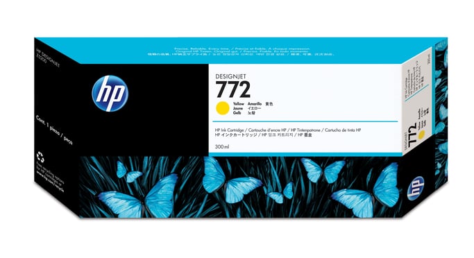 HP 772 - 300 ml - jaune - original - DesignJet - cartouche d'encre - pour DesignJet HD Pro MFP, Z5200, Z5200 PostScript, Z5400 PostScript ePrinter