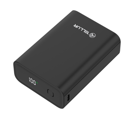 Batería externa Tellur PD702 Compact Pro 20000mAh QC3.0 22.5W + PD20W, pantalla LCD, negro