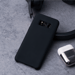 Coque en Gel de Silicone Doux pour Samsung Galaxy S8, Noir satin