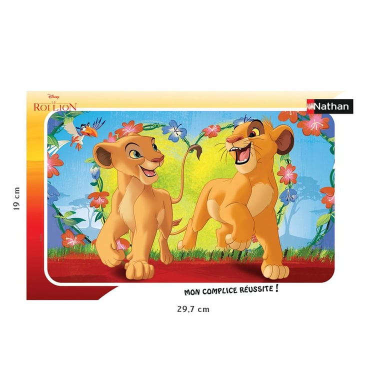 Puzzle cadre 15 pièces : Le Roi Lion Disney : Simba et Nala Ravensburger Nathan - vue 4