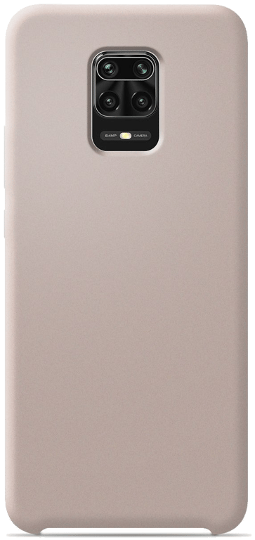 Coque silicone unie compatible Soft Touch Sable rosé Xiaomi Redmi Note 9 Pro