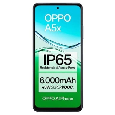 OPPO A5x 16,9 cm (6.67'') SIM doble Android 15 4G USB Tipo C 4 GB 128 GB 6000 mAh Negro
