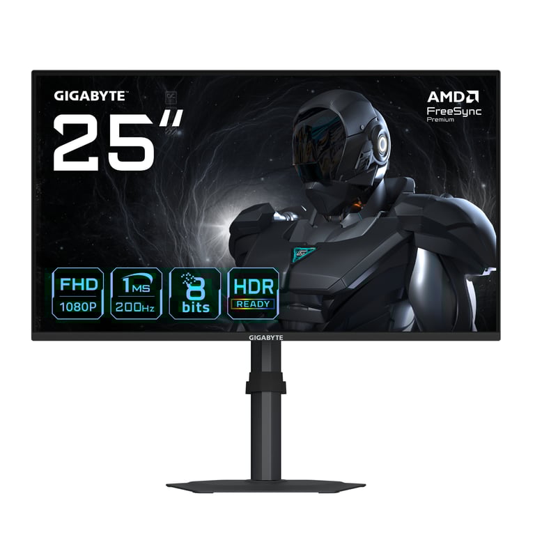GIGABYTE G25F2 Moniteur Gaming 24 5 FHD – 1920 x 1080 200Hz 1ms 300 cdm² DisplayHDR 10 HDMI 2.0 DisplayPort 1.4 Neuf