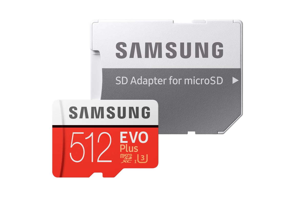 Samsung Mémoire Mb Mc512Gaeu Evo Plus de Carte Micro SD avec Adaptateur - vue 5