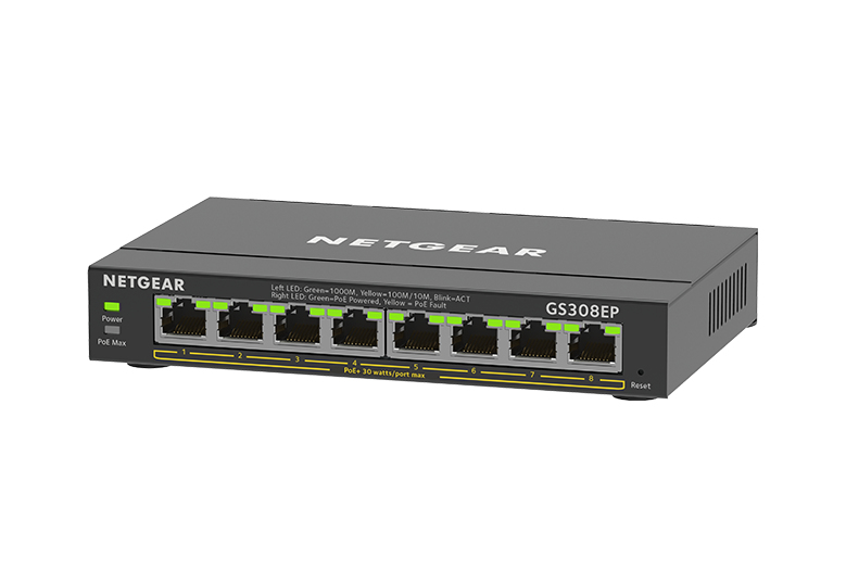 NETGEAR GS308EP Géré L2L3 Gigabit Ethernet 101001000 Connexion Ethernet supportant 'alimentation via ce port PoE Neuf