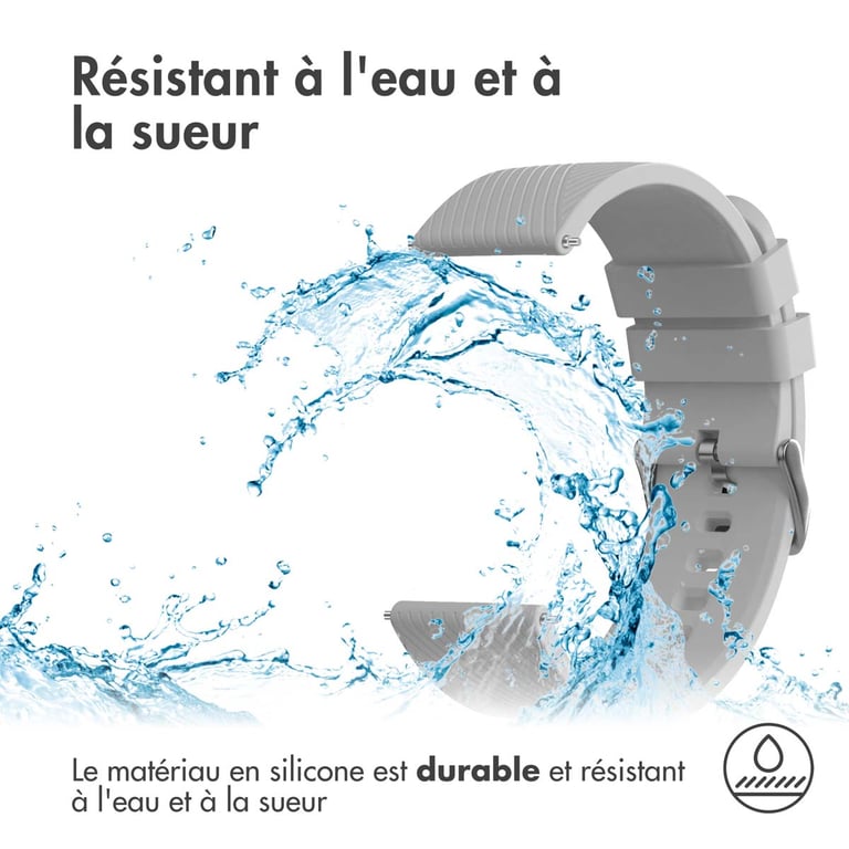 Bracelet 20mm Silicone flexible - vue 5