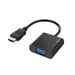 Adaptador de vídeo, conector HDMI - puerto VGA, puerto de audio, Full-HD 1080p