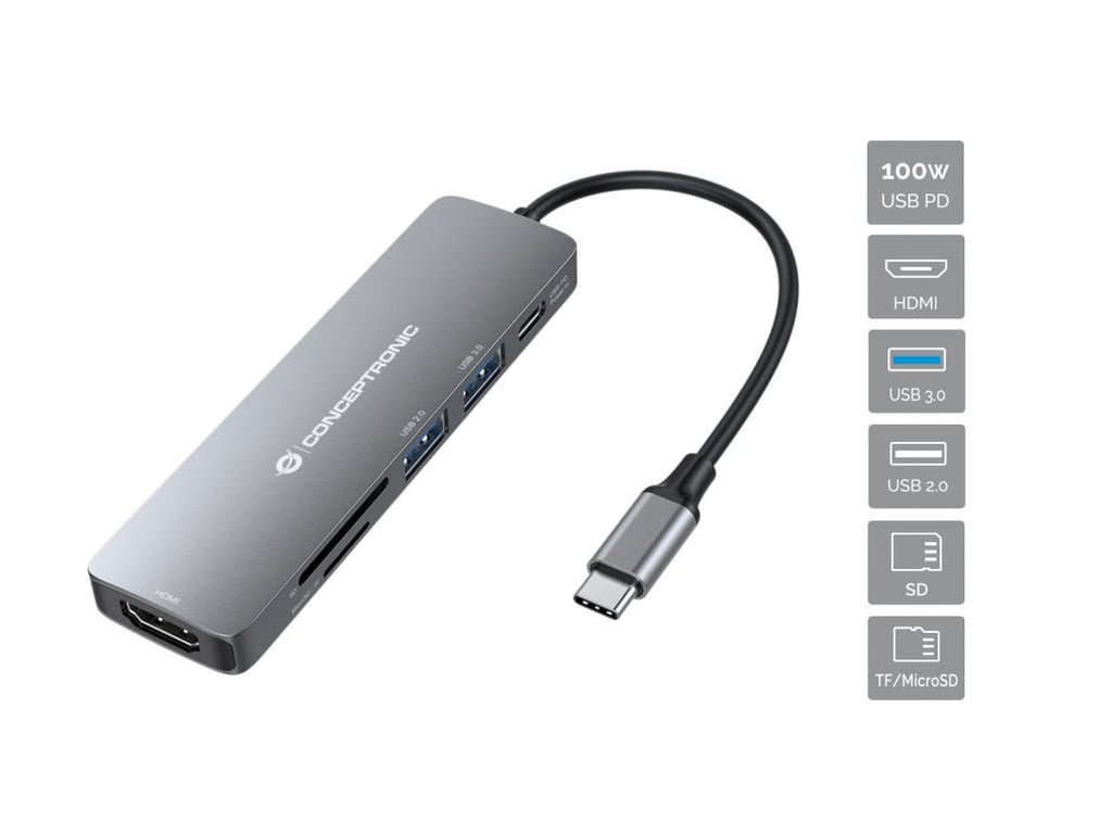 Conceptronic DONN11G station d'accueil Avec fil USB 3.2 Gen 1 3.1 Gen 1 Type C Neuf