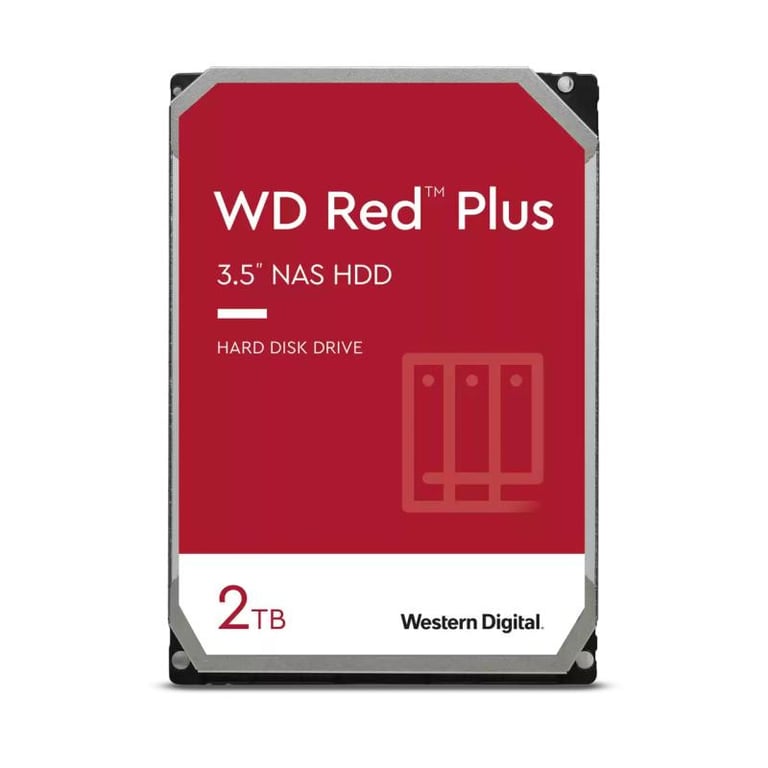 Disque dur Interne - WESTERN DIGITAL - Red Plus - 2To - 3.5 - Dédié NAS - 5400 RPM Class - SATA 6 GB/s (WD20EFPX) - Neuf