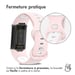 imoshion Bracelet Sport? en silicone pour Fitbit Charge 5 / 6 - Pink & White