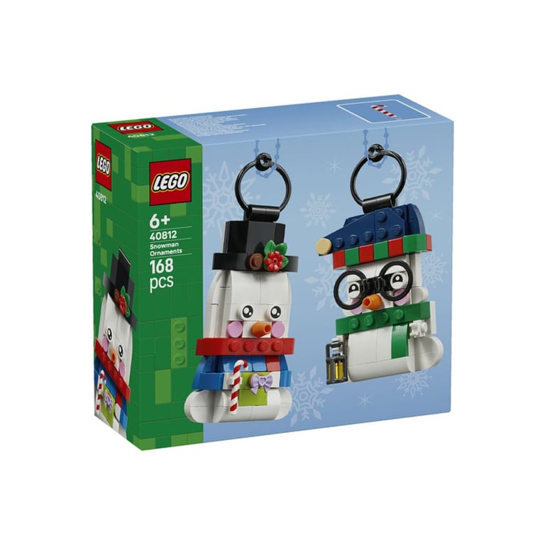 LEGO 40812 Bonshommes de Neige Décoratifs 2 figurines à accrocher 168 pièces Blanc et multicolore - Neuf