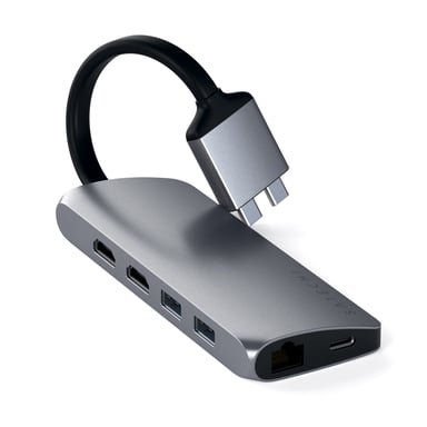 Satechi ST-TCDMMAM station d'accueil USB 3.2 Gen 1 (3.1 Gen 1) Type-C Gris