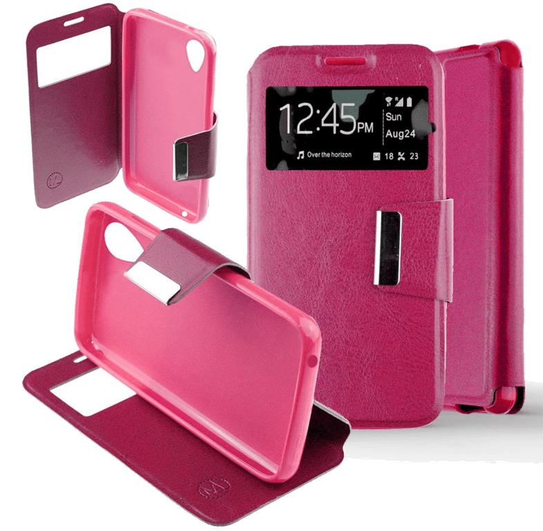 Etui Folio compatible Rose Wiko Sunny 2