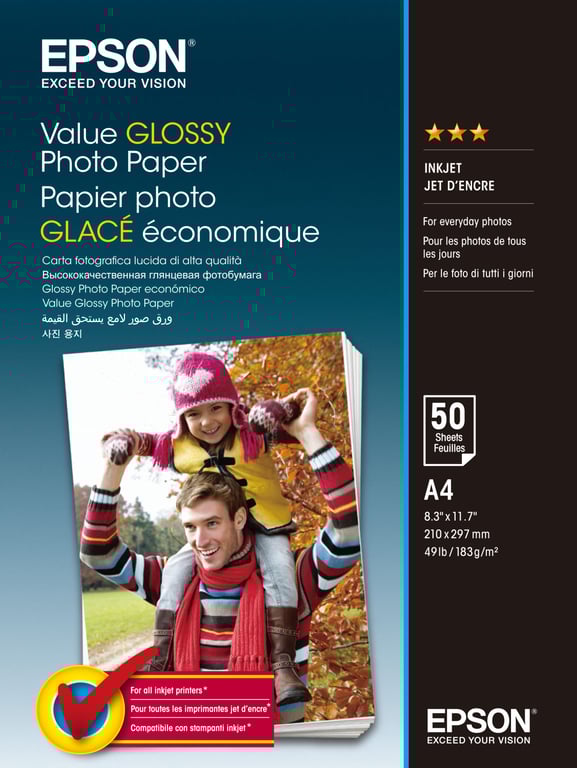 Epson Value Glossy A4 20 feuilles - vue 3