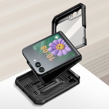 Carcasa para Samsung Z Flip 5 Antigolpe Soporte Supcase Unicorn Beetle Pro Negro