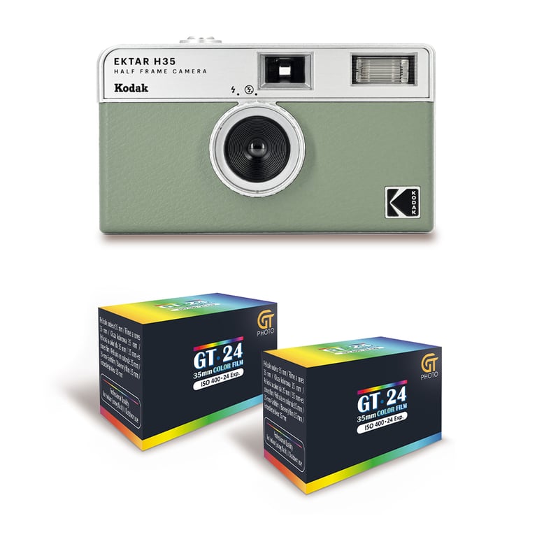 KODAK EKTAR H35 Caméra Vidéo Demi Format 35mm Réutilisable Sans Mise au Point Légère Facile à Utiliser + 2 Pellicules 35mm Couleur 24 Expositions Neuf - vue 7