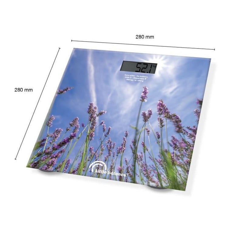 Pèse personne LITTLE BALANCE USB C Lavandes - vue 6