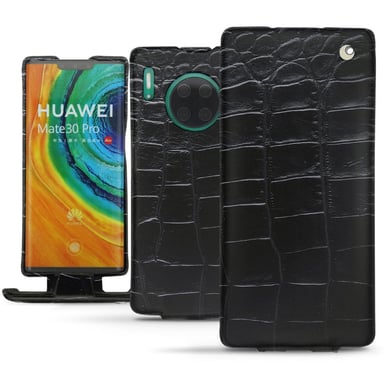 Housse cuir Huawei Mate 30 Pro -  - Noir - Cuir Abaca