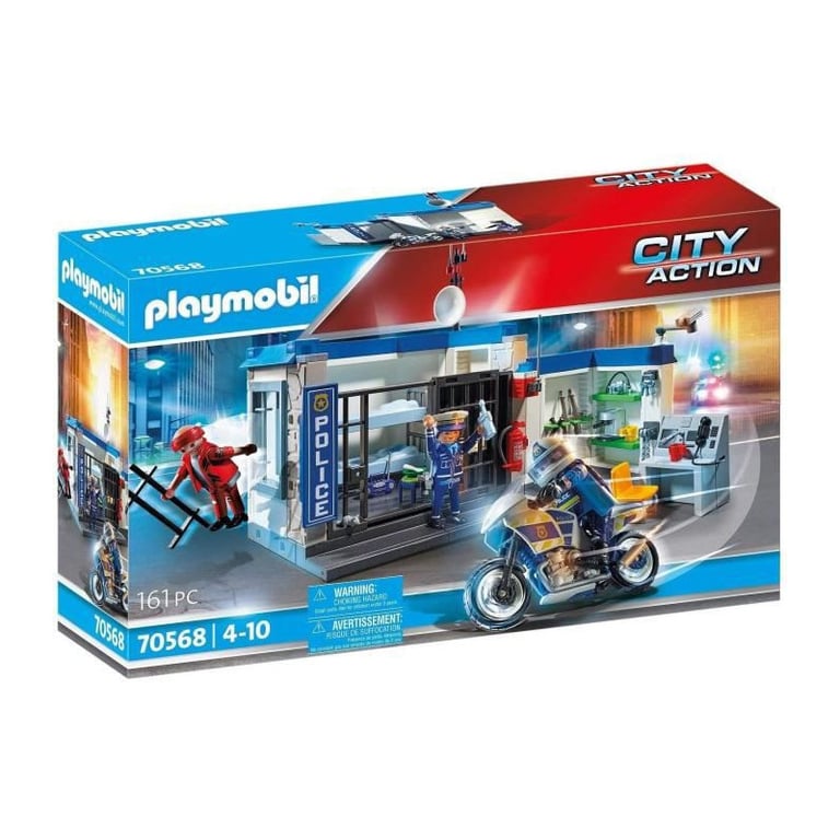 Police Poste De Police Et Cambrioleur City Action 70568 Playmobil La Boîte De 161 Pièces - vue 3