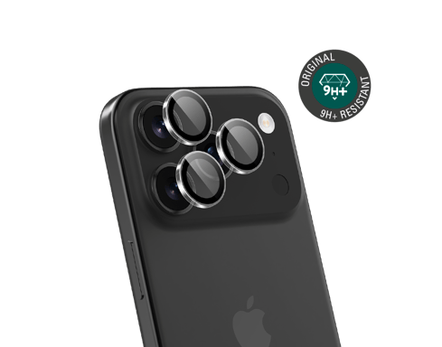 Protège lentilles iPhone 17 Pro / 17 Pro Max / 16 Pro / 16 Pro Max x3 Verre trempé Transparent + Garantie à vie - Certifié GRS Force Glass