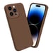 Coque pour Apple iPhone 14 PRO MAX en FLUID MARRON Housse de protection Étui en silicone TPU flexible