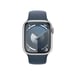 Watch Series 9 GPS + Cellulaire, boitier en aluminium de 41 mm avec boucle en caoutchouc, Bleu, S/M