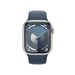 Watch Series 9 GPS, boitier en aluminium de 41 mm avec boucle en caoutchouc, Bleu, M/L